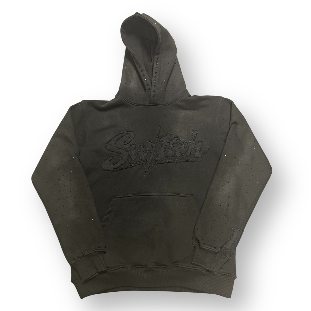 Switch Hoodie Black V1 Rhinestone