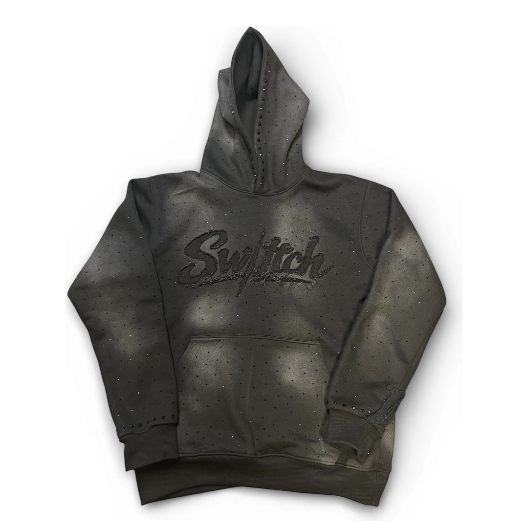 Switch Hoodie Black V2 Rhinestone