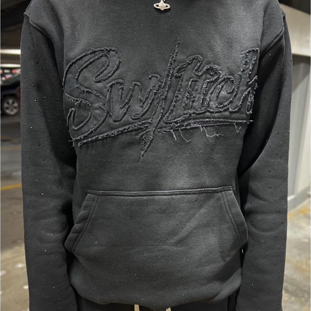 Switch Hoodie Black V1 Rhinestone