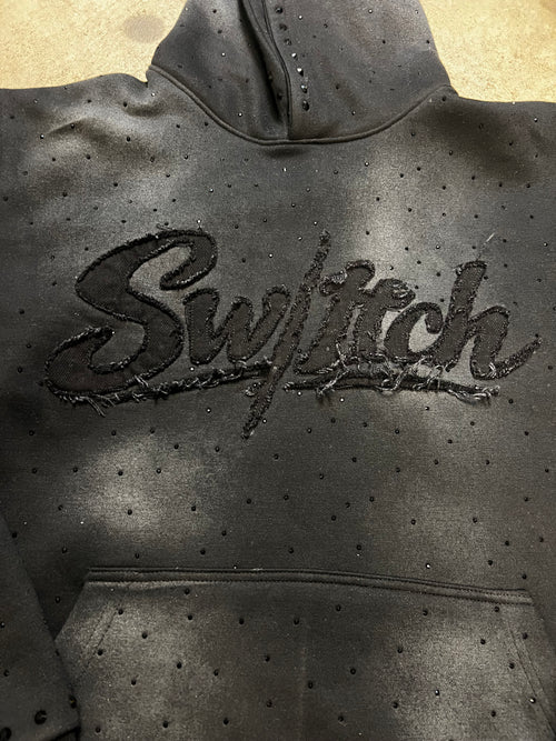 Switch Hoodie Black V2 Rhinestone